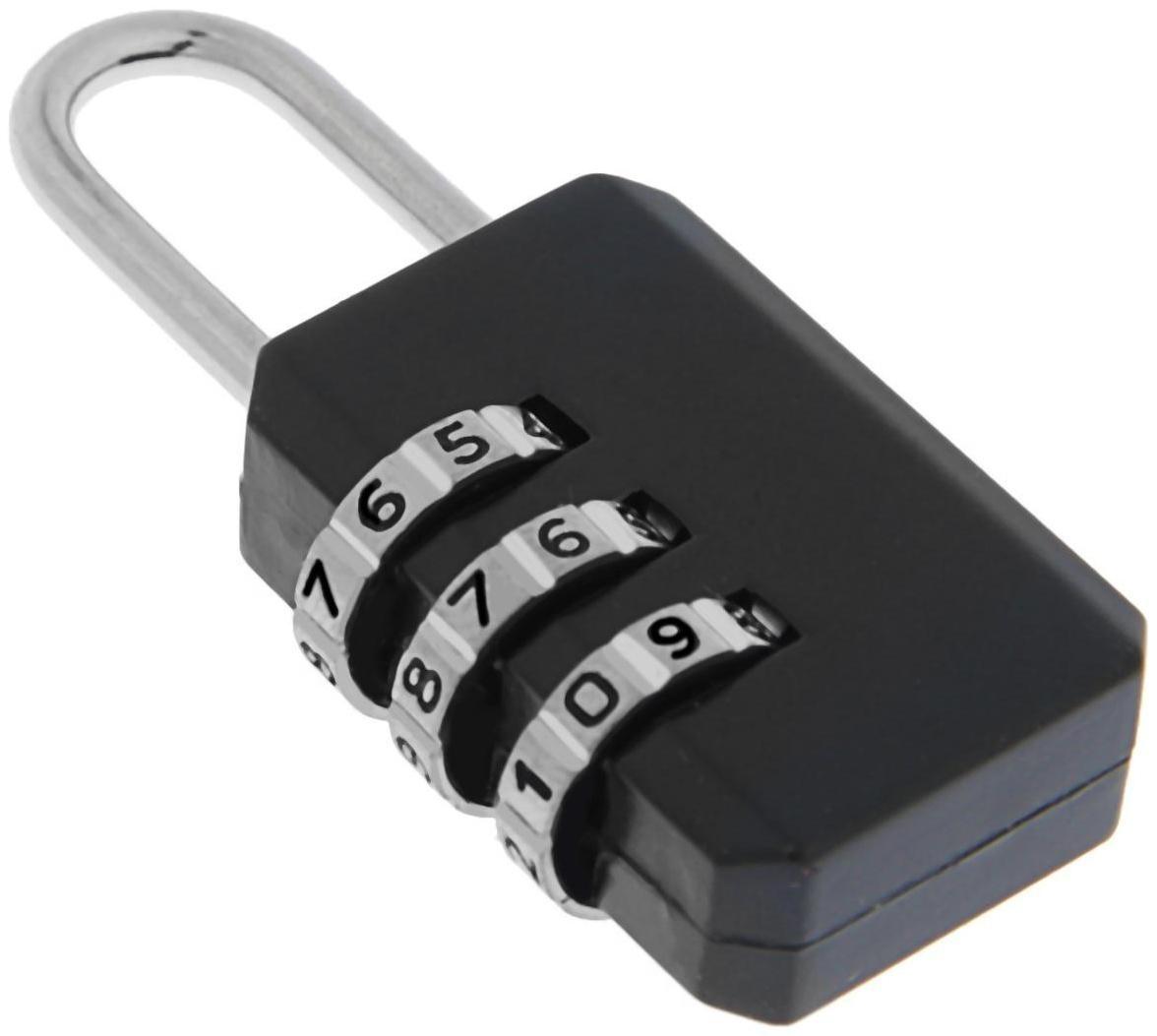 Замок навесной кодовый ТУНДРА ZK003, черный