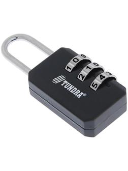 Замок навесной кодовый ТУНДРА ZK003, черный