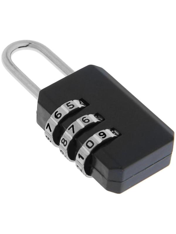 Замок навесной кодовый ТУНДРА ZK003, черный