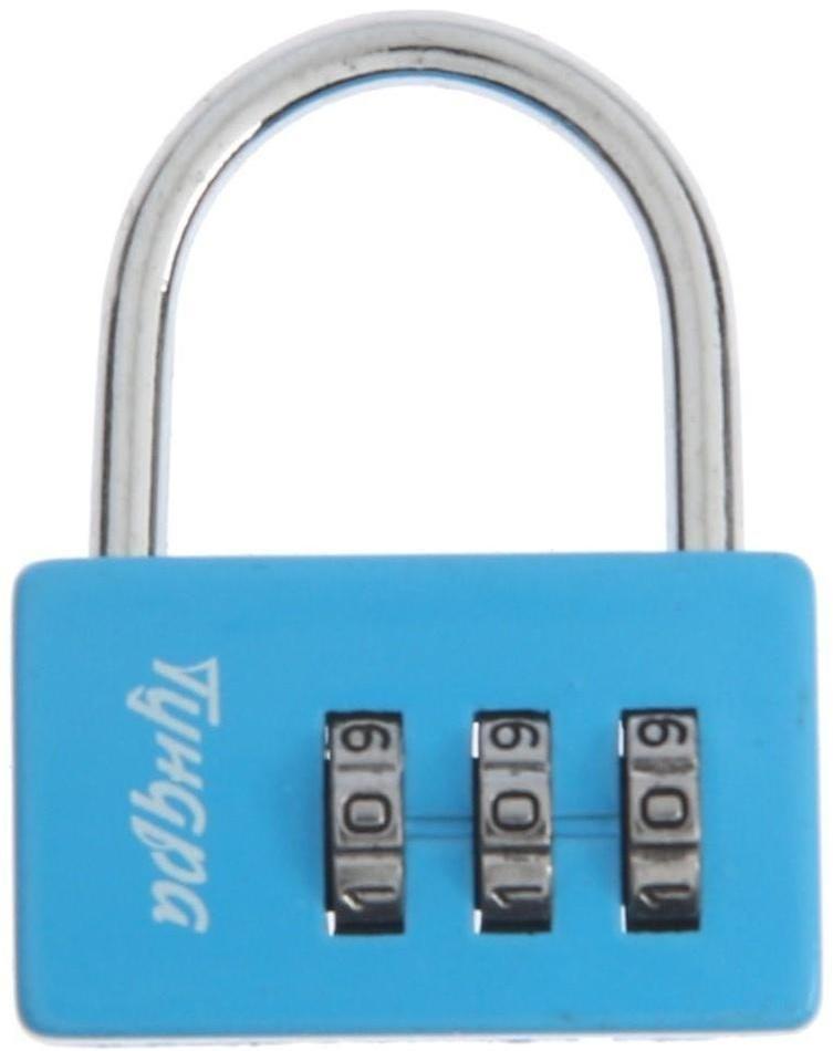 Замок навесной кодовый ТУНДРА ZK004, синий