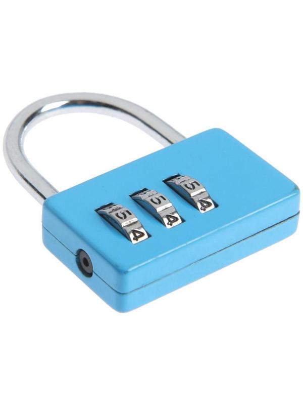 Замок навесной кодовый ТУНДРА ZK004, синий