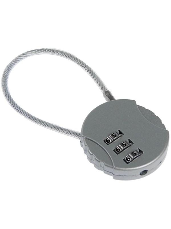 Замок навесной кодовый ТУНДРА ZK005, серебряный