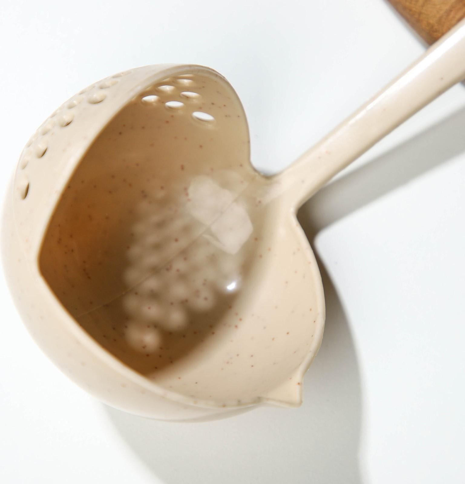 Половник-шумовка, 27 см, цвет МИКС