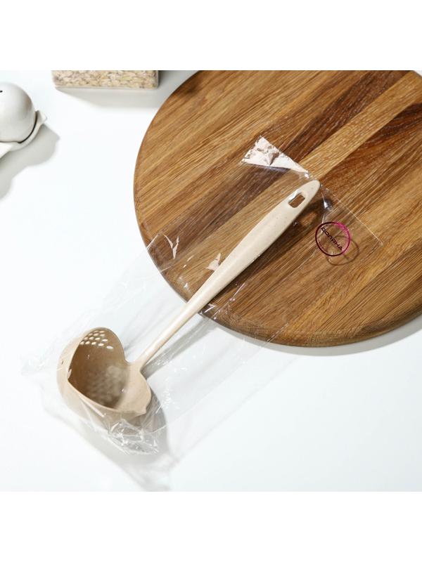 Половник-шумовка, 27 см, цвет МИКС