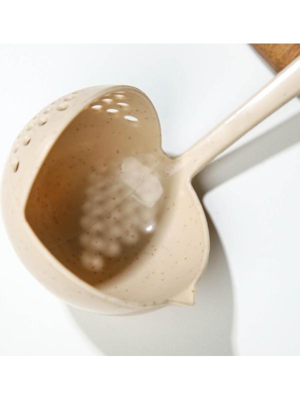 Половник-шумовка, 27 см, цвет МИКС