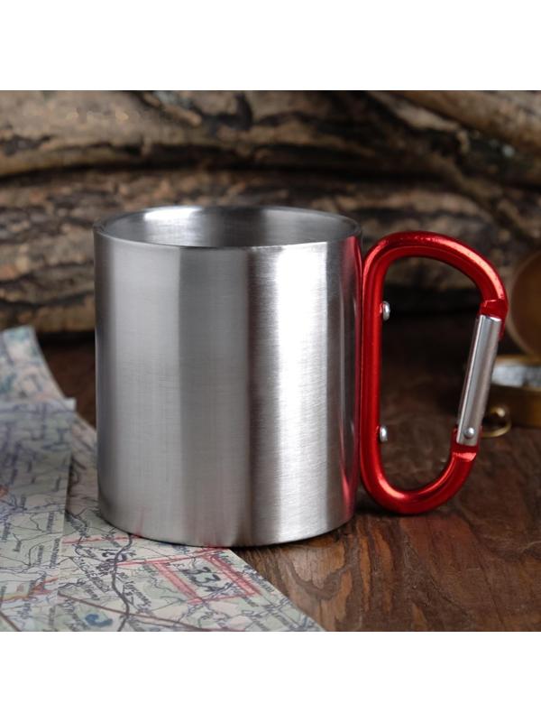 Кружка с карабином «Иди в поход», 180 мл