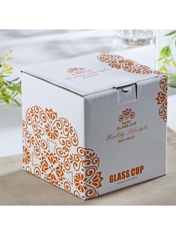 Кружка стеклянная с ситом «Нежность», 300 мл, 12×9,5×10 см, цвет МИКС