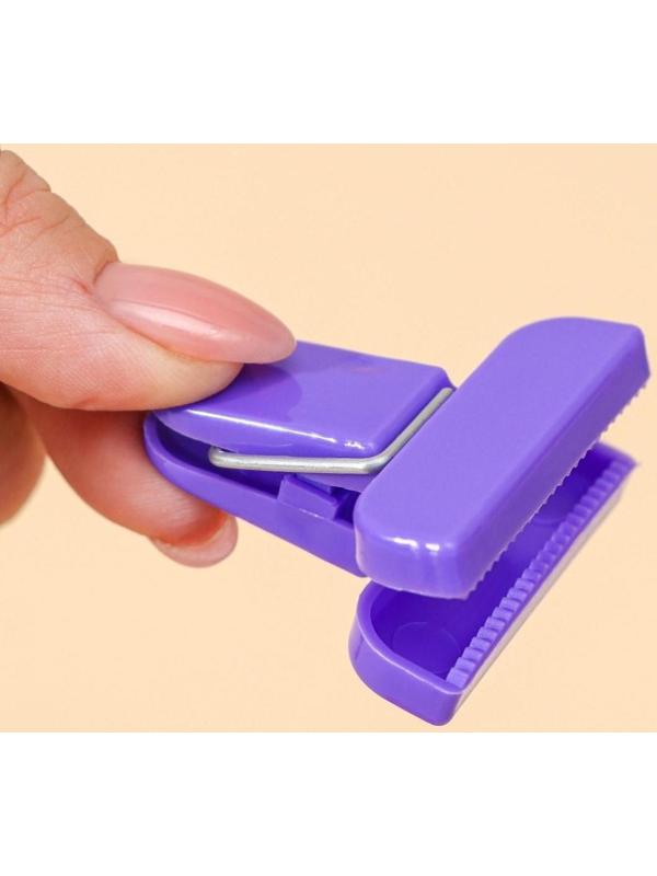 Набор зажимов для пакетов, 4×1,7 см, 4 шт, цвет МИКС