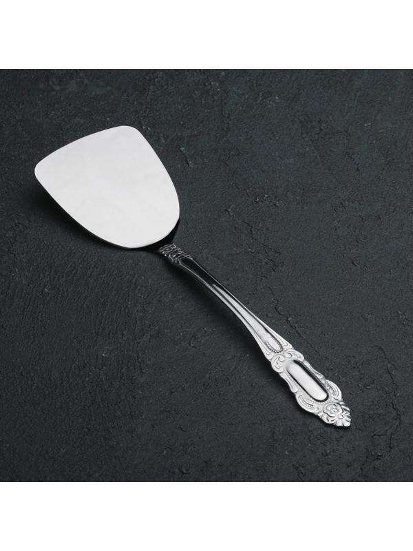 Лопатка из нержавеющей стали «Королевство», h=22 см, цвет серебряный