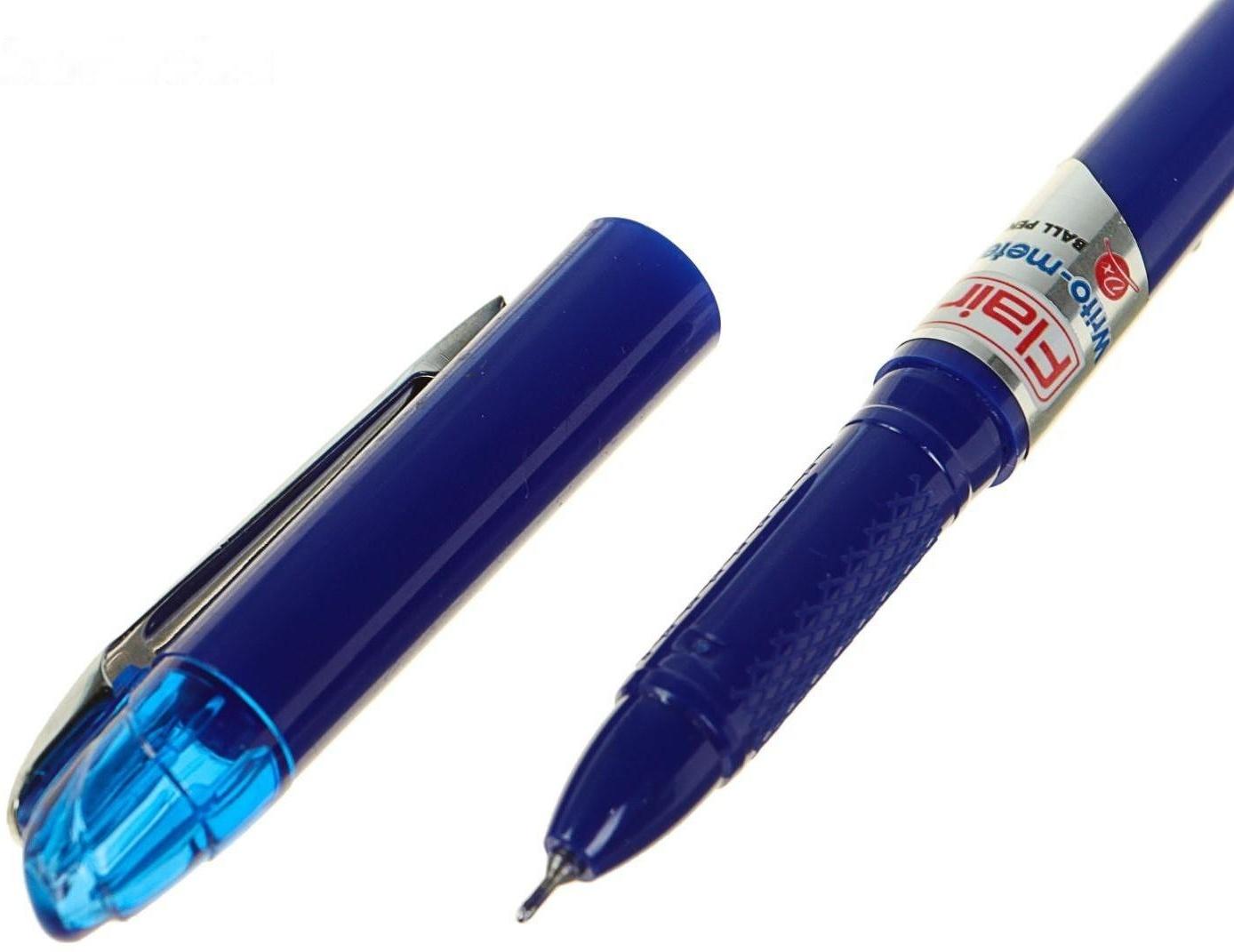 Ручка шариковая Flair Writo-Meter DX узел-игла 0.6, (пишет 10 км), шкала на стержне, синий