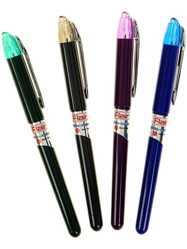 Ручка шариковая Flair Writo-Meter DX узел-игла 0.6, (пишет 10 км), шкала на стержне, синий