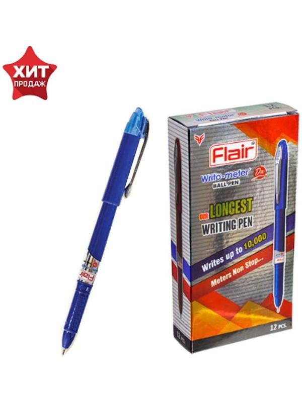 Ручка шариковая Flair Writo-Meter DX узел-игла 0.6, (пишет 10 км), шкала на стержне, синий