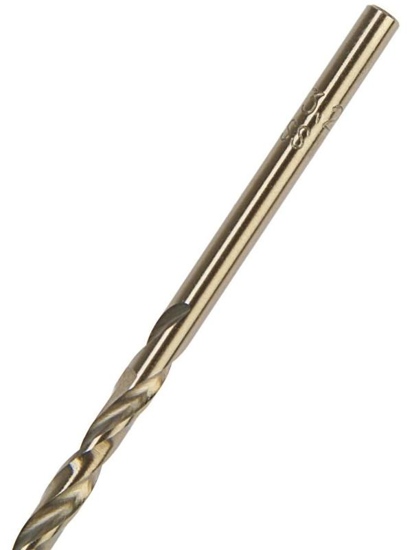 Сверло по металлу ТУНДРА, HSS-Co (5% кобальта), цилиндрический хвост., 3.2 х 65 мм, 2 шт.