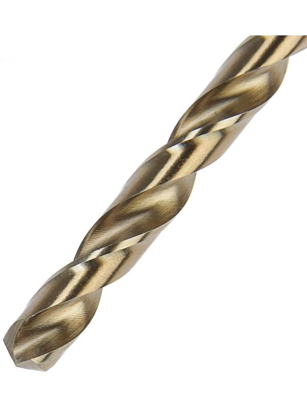 Сверло по металлу ТУНДРА, HSS-Co (5% кобальта), цилиндрический хвостовик, 7.5 х 110 мм