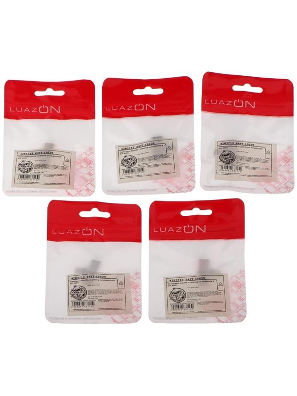 Переходник LuazON, с Lightning на 2xLightning 8 pin, МИКС