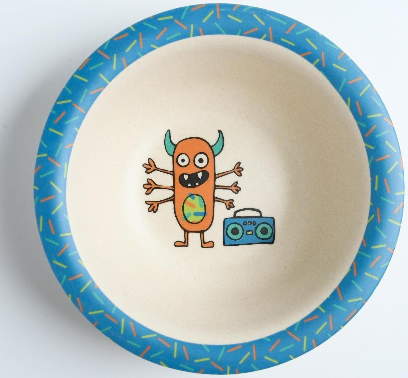 Миска детская из бамбука, цвет МИКС, 330 мл, 15,5х15,5х4,5, виды МИКС