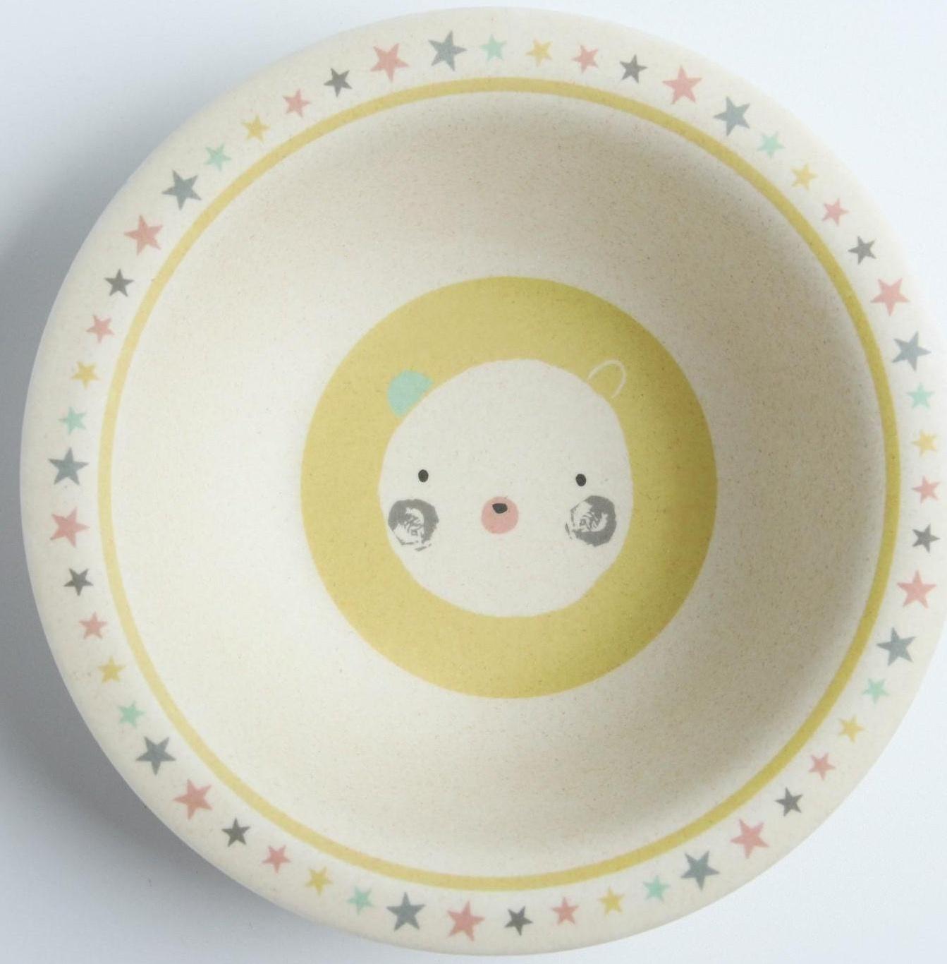 Миска детская из бамбука, цвет МИКС, 330 мл, 15,5х15,5х4,5, виды МИКС