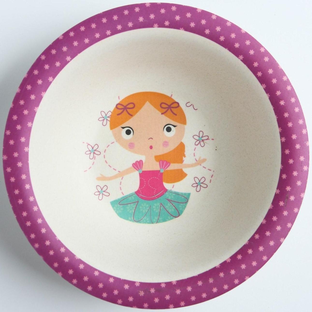 Миска детская из бамбука, цвет МИКС, 330 мл, 15,5х15,5х4,5, виды МИКС