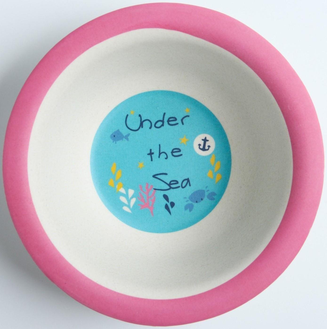 Миска детская из бамбука, цвет МИКС, 330 мл, 15,5х15,5х4,5, виды МИКС