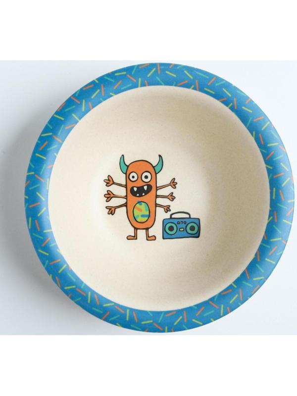 Миска детская из бамбука, цвет МИКС, 330 мл, 15,5х15,5х4,5, виды МИКС