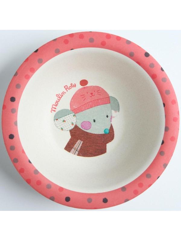 Миска детская из бамбука, цвет МИКС, 330 мл, 15,5х15,5х4,5, виды МИКС