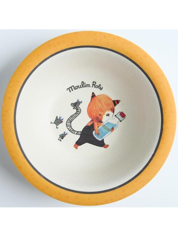 Миска детская из бамбука, цвет МИКС, 330 мл, 15,5х15,5х4,5, виды МИКС