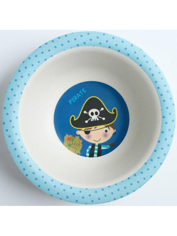 Миска детская из бамбука, цвет МИКС, 330 мл, 15,5х15,5х4,5, виды МИКС