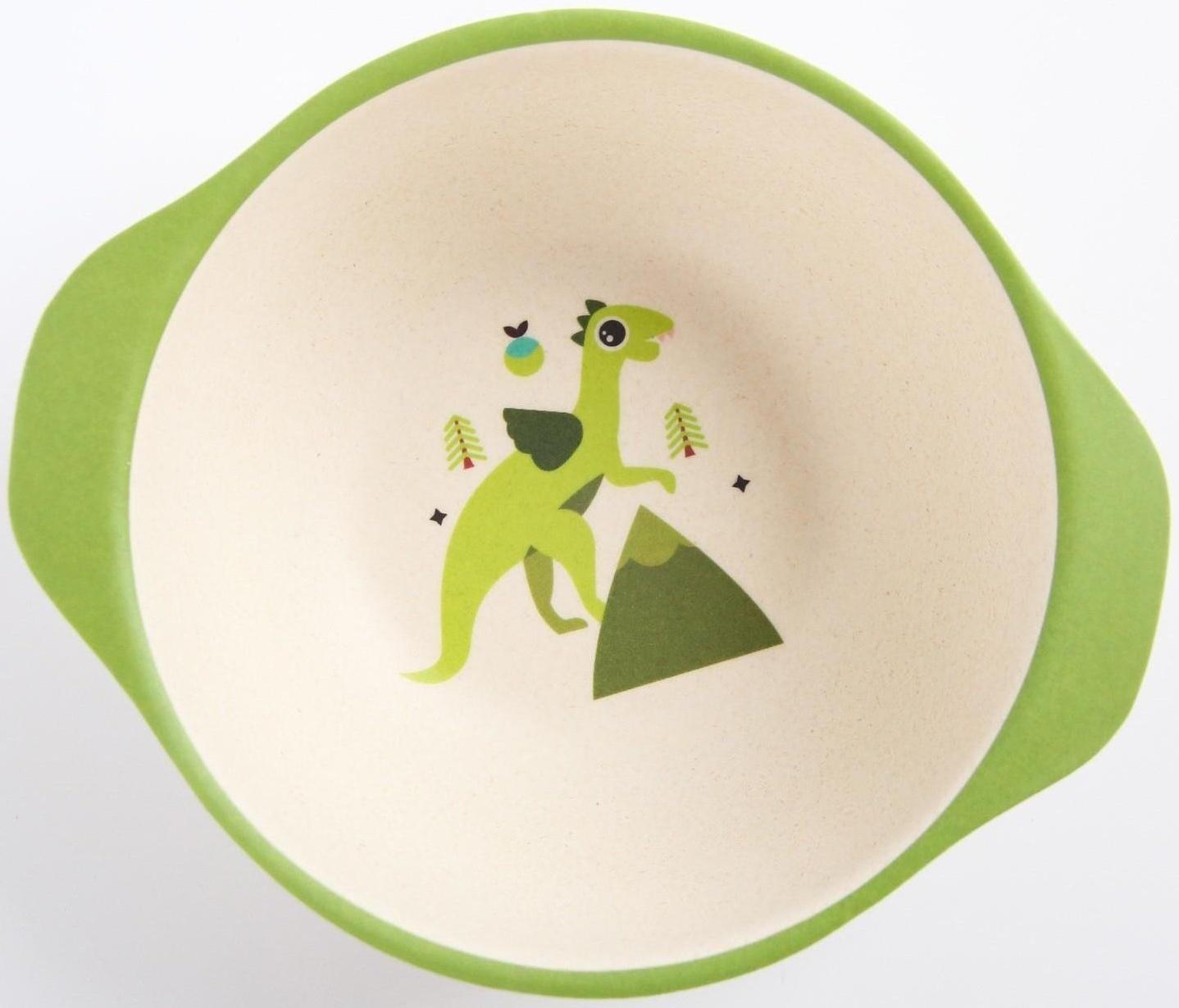 Миска детская из бамбука, цвет МИКС, 230 мл, 13,5х11,5х4,5