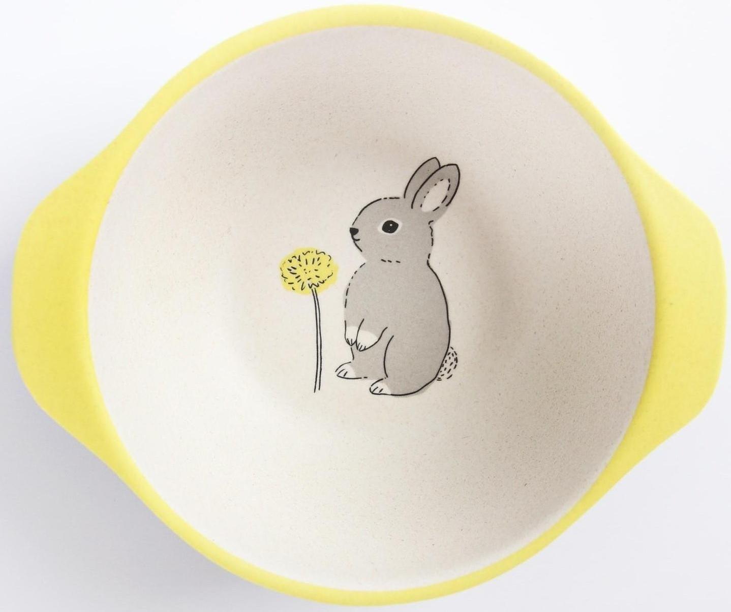 Миска детская из бамбука, цвет МИКС, 230 мл, 13,5х11,5х4,5