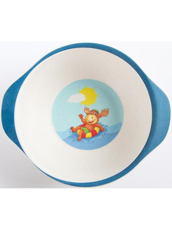 Миска детская из бамбука, цвет МИКС, 230 мл, 13,5х11,5х4,5