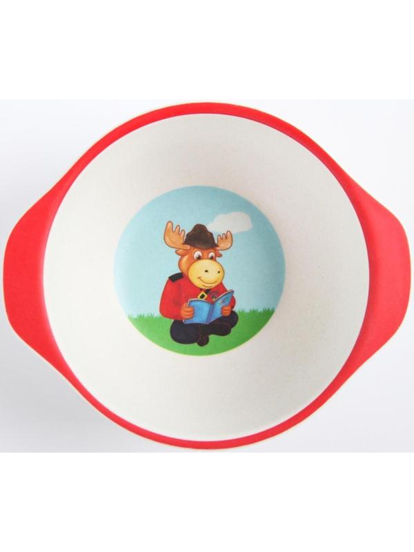 Миска детская из бамбука, цвет МИКС, 230 мл, 13,5х11,5х4,5