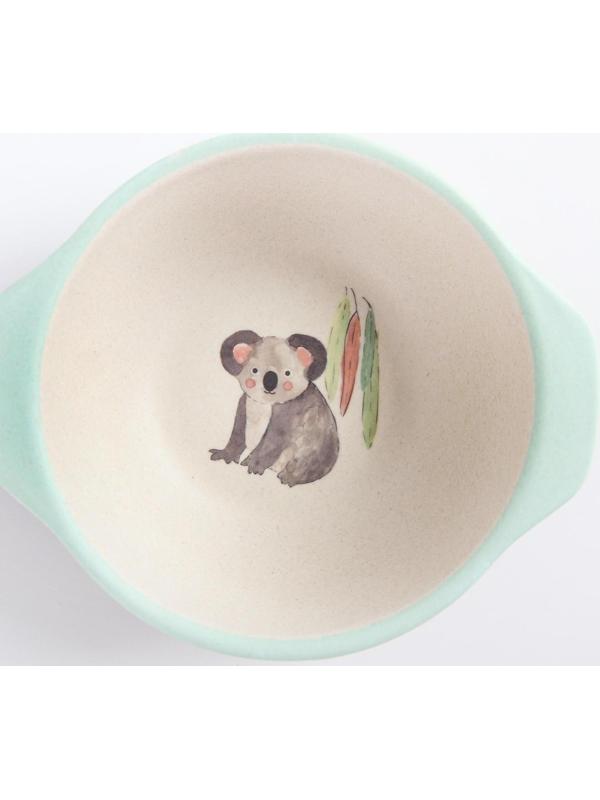 Миска детская из бамбука, цвет МИКС, 230 мл, 13,5х11,5х4,5