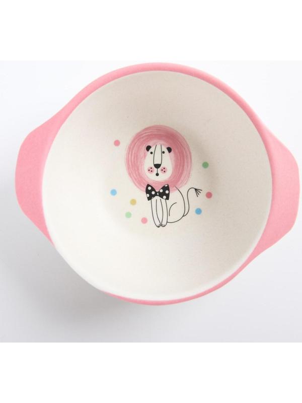 Миска детская из бамбука, цвет МИКС, 230 мл, 13,5х11,5х4,5