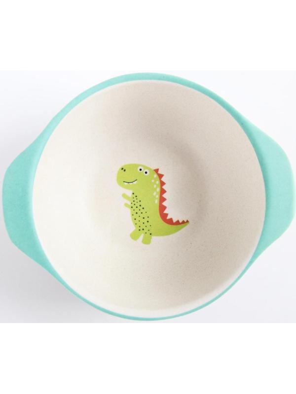 Миска детская из бамбука, цвет МИКС, 230 мл, 13,5х11,5х4,5