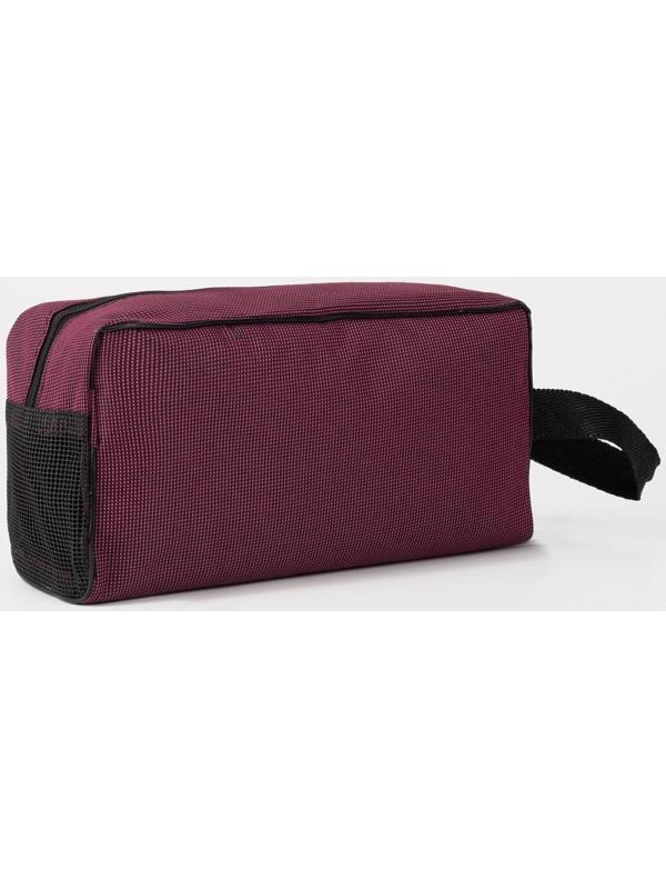 Косметичка на молнии, цвет бордовый