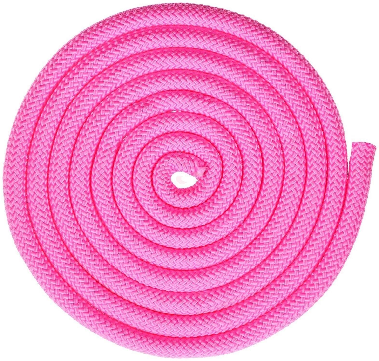 Скакалка гимнастическая утяжелённая, 2,5 м, 150 г, цвет неон розовый