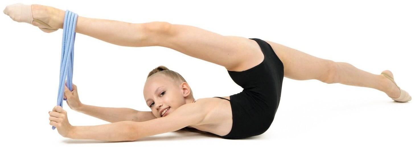 Скакалка гимнастическая, длина 3 м, цвет голубой