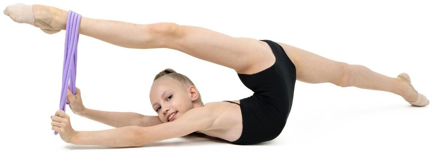 Скакалка гимнастическая, 3 м, цвет сиреневый