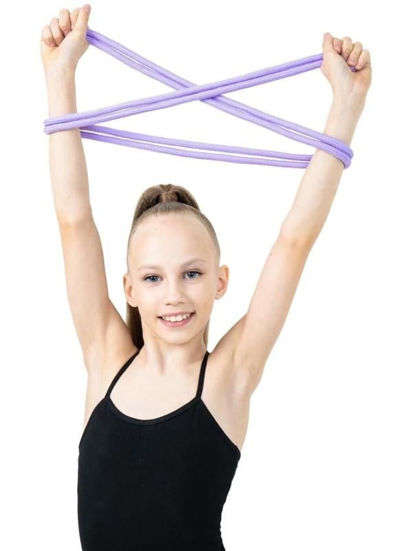 Скакалка гимнастическая, 3 м, цвет сиреневый