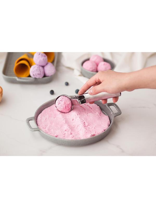 Ложка для мороженого Доляна «Элит», 18 см, цвет серебристый