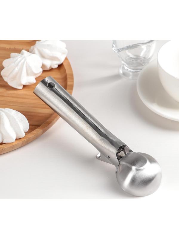 Ложка для мороженого Доляна «Элит», 18 см, цвет серебристый