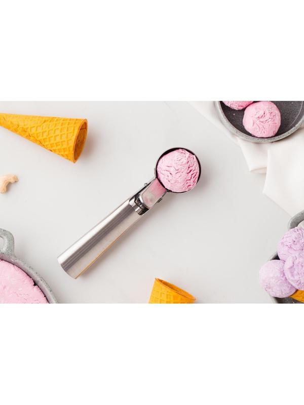 Ложка для мороженого Доляна «Элит», 18 см, цвет серебристый