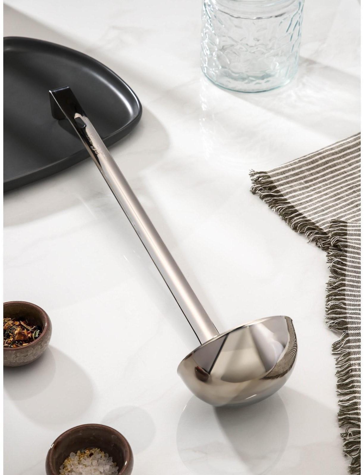 Половник из нержавеющей стали цельнонатянутый, 240 мл, h=44,5 см, толщина стали 1,5 мм, цвет серебряный