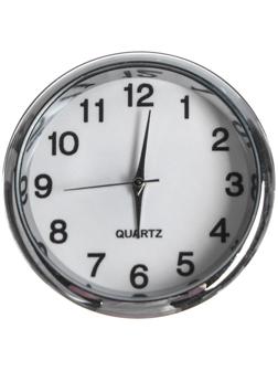 Часы автомобильные, внутрисалонные, d 4.5 см, белый циферблат