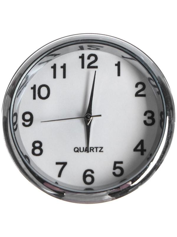 Часы автомобильные, внутрисалонные, d 4.5 см, белый циферблат