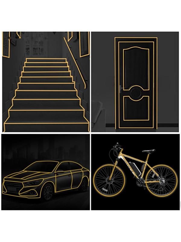 Фотолюминесцентная самоклеящаяся лента TORSO, 2х100 см, оранжевое свечение