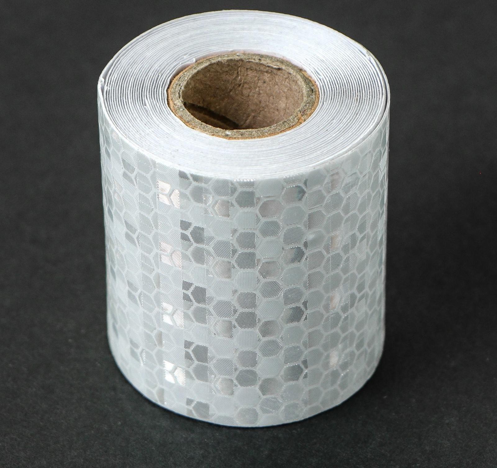 Светоотражающая лента TORSO, самоклеящаяся, белая, 5 см х 3 м