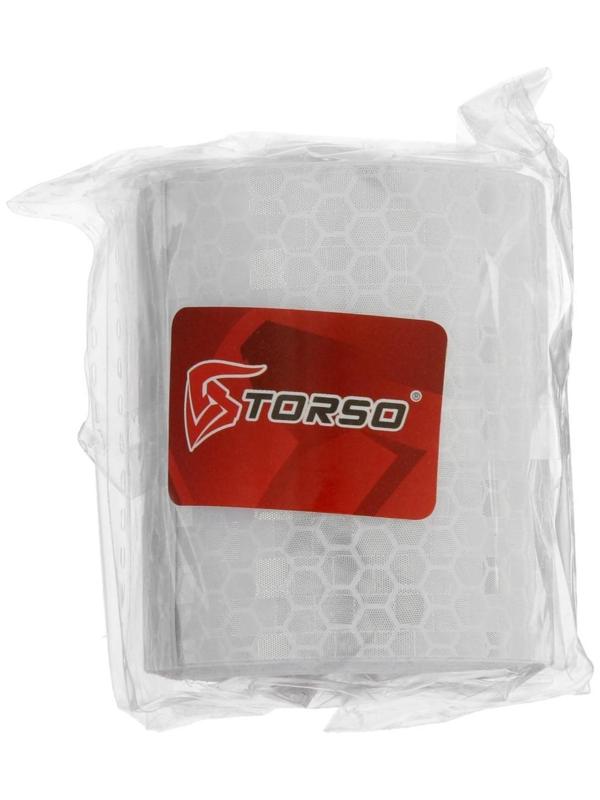 Светоотражающая лента TORSO, самоклеящаяся, белая, 5 см х 3 м