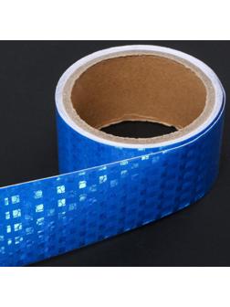 Светоотражающая лента TORSO, самоклеящаяся, синяя, 5 см х 3  м