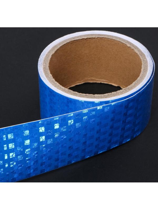 Светоотражающая лента TORSO, самоклеящаяся, синяя, 5 см х 3  м